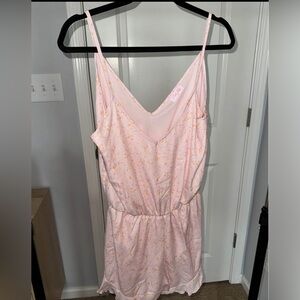 Pink Floral Women's Romper